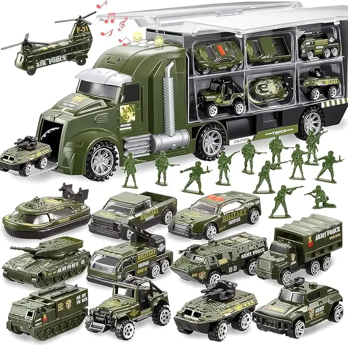 JOYIN 25 in 1 Military Kids Truck Toys