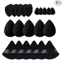 21 pcs Black Beauty Blender Makeup Sponge Bulk:Blender Sponges 21 Pcs for Liquid, Cream, and Powder, Multi-colored Pink make up sponges for foundation